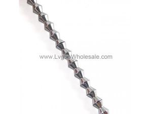 Non magnetic Hematite Beads, Bamboo, black, Grade A, 8x8mm, Hole:Approx 1.2mm, Length:15.5 Inch, 50PCs/Strand, Sold By Strand